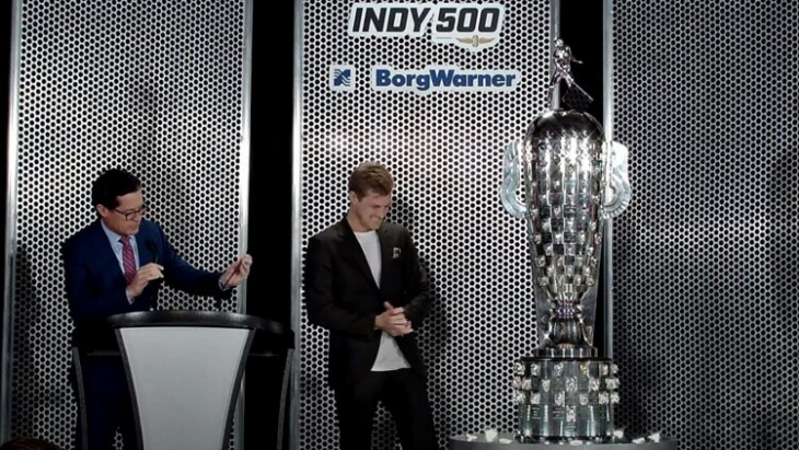 ericsson added to borg-warner trophy to celebrate indy 500 win