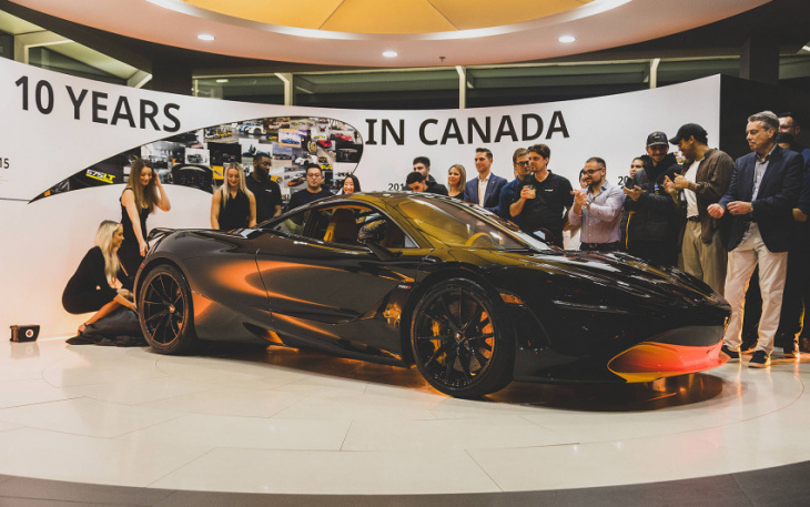 first of 10 mclaren 720s canada 10th anniversary mso 1/10 models is delivered