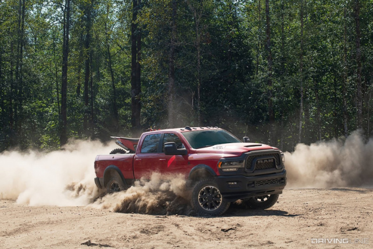 no diesel needed? comparing the 3/4 ton v8 options from chevy, ford and ram
