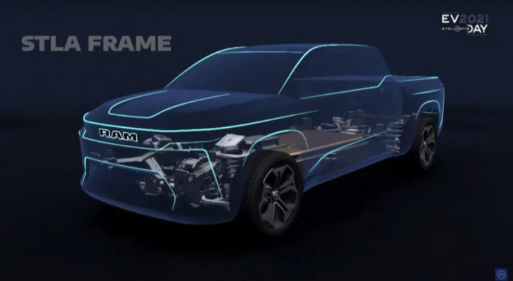 dodge ram teases image of first electric ute to be unveiled in january