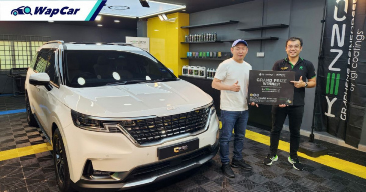 lucky owner bought a kia, wins prize worth rm 11.8k from igl coatings