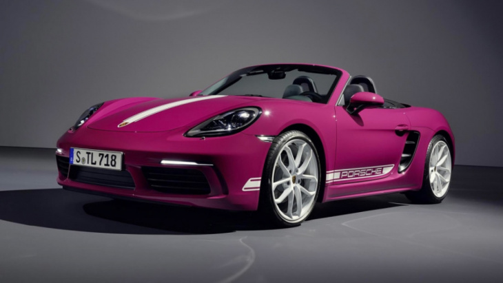porsche 718 style edition gets white wheels and ruby star paint