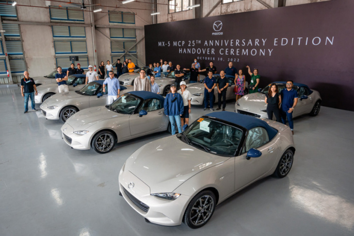 the 1st batch of mazda mx-5 mcp 25th anniversary edition units have been turned over