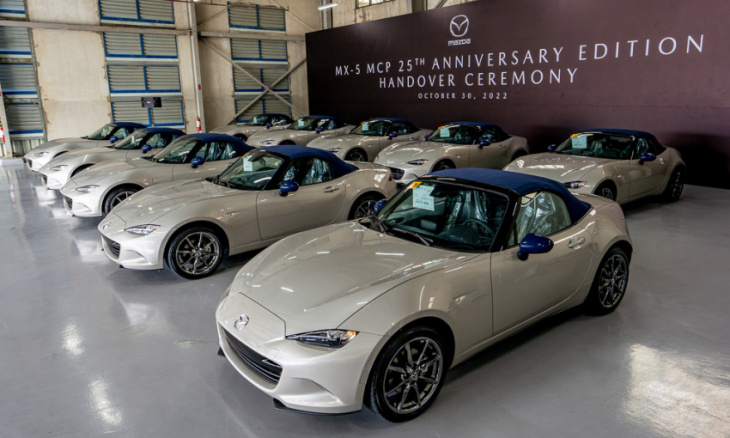the 1st batch of mazda mx-5 mcp 25th anniversary edition units has been turned over