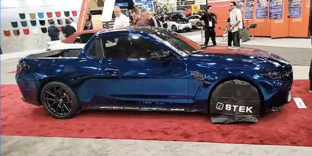 this bmw m4 pickup conversion might be the coolest thing at sema