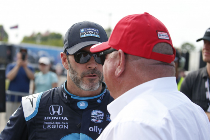 jimmie johnson credits chip ganassi for helping light team ownership fire