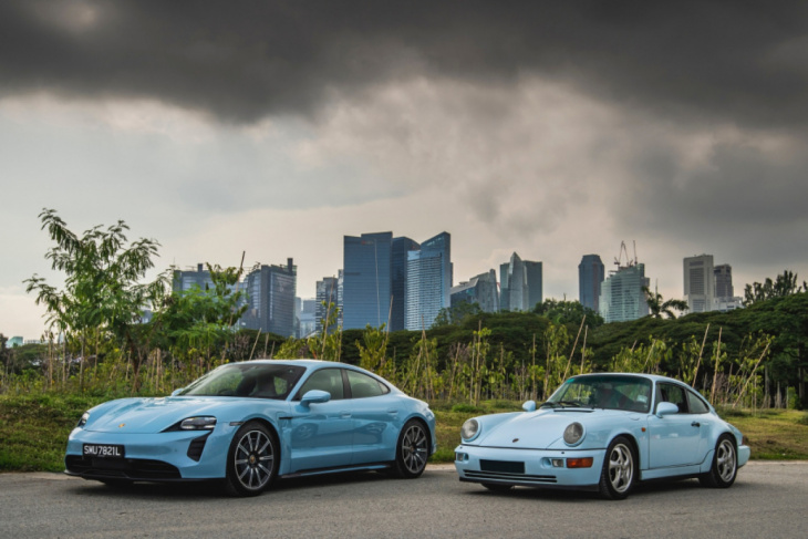 porsche taycan 4s & type 964 911 carrera 4 feature drive review : blues brothers