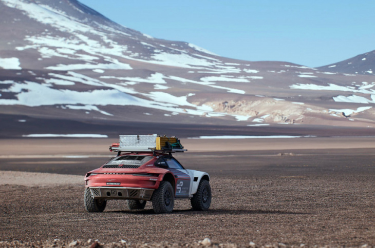 porsche 911 scales the highest volcano in the world