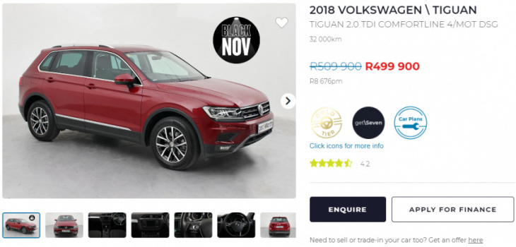 25 used cars on special right now for black november