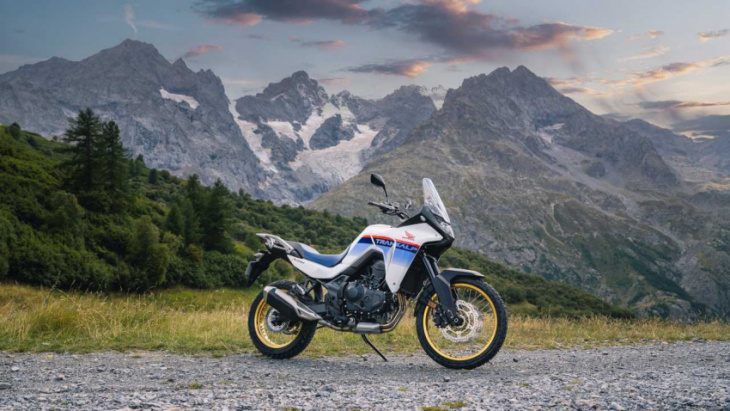 2023 honda xl750 transalp emerges from the mountain pass at eicma 2022