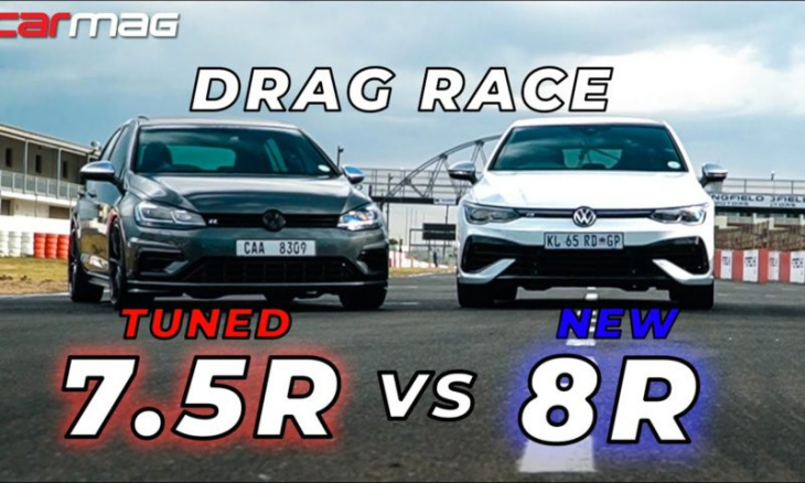 drag race: all-new volkswagen golf 8r vs modified 370 kw 7.5r