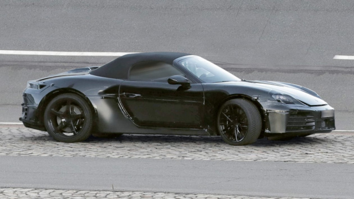 new 2024 electric porsche boxster spied for first time