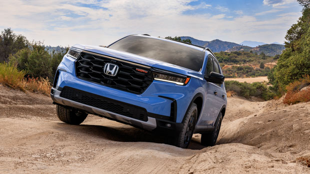 android, honda pilot 2023: new-gen v6-equipped suv revealed with subaru outback-rivalling off-road chops