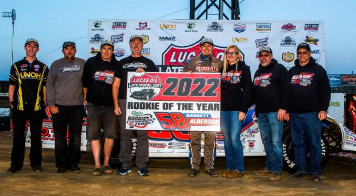 alberson reigns as lucas oil late model rookie of the year