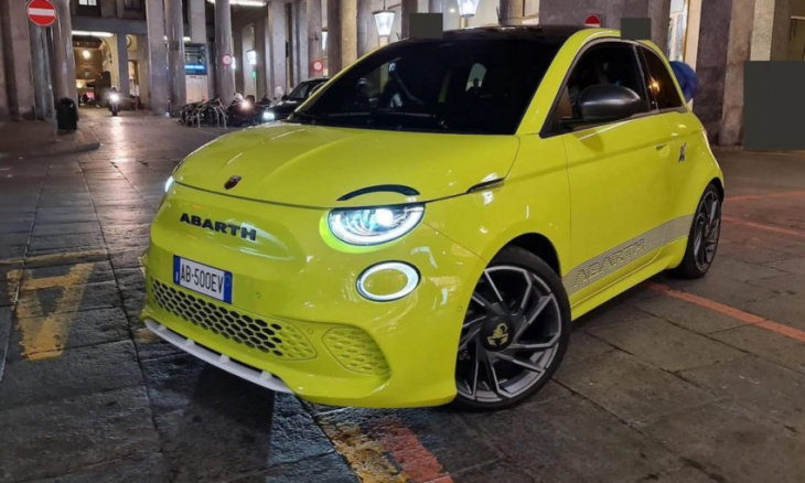 upcoming 2023 abarth 500 ev leaked ahead of launch