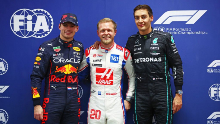 kevin magnussen, haas f1 team shocks field with brazilian grand prix pole