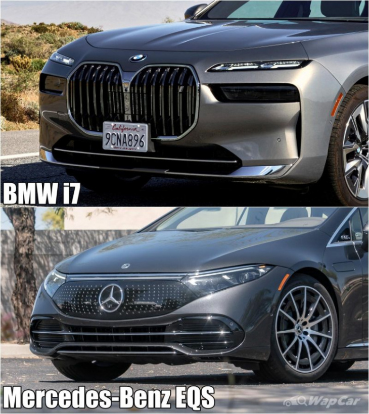 14 photos comparing the g70 bmw i7 against 2023 mercedes-benz eqs, which is your pick?