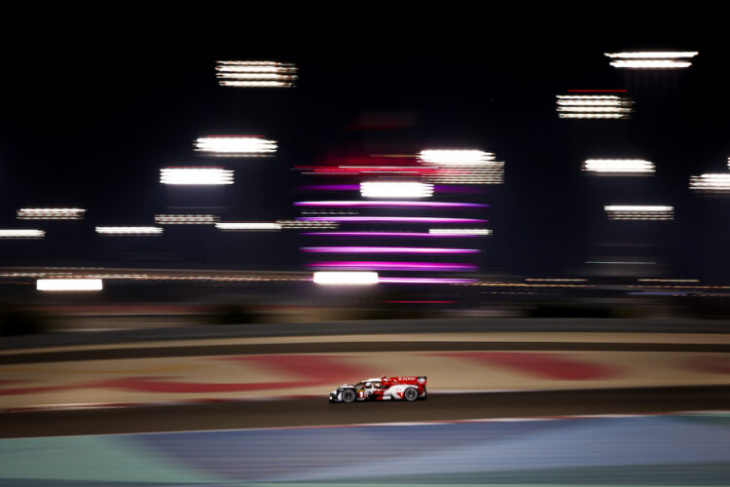 toyota leads 1-2 in bahrain with 2 hours to go, alpine third