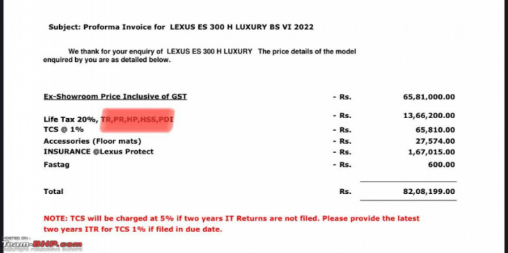 lexus dealer charging rs 40,000 as pdi fee for my es300h