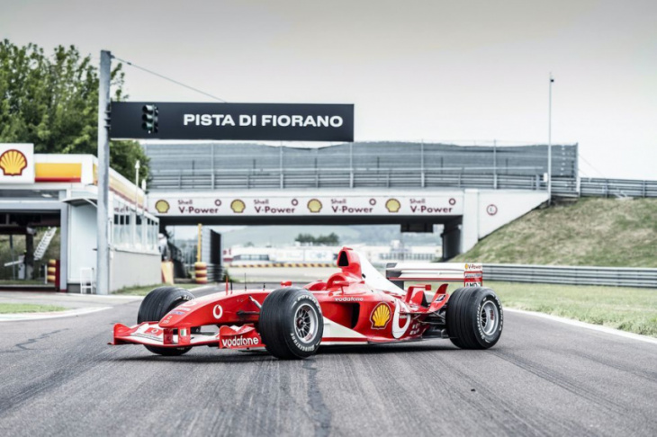 michael schumacher 2003 race-used f1 ferrari fetches record price at auction