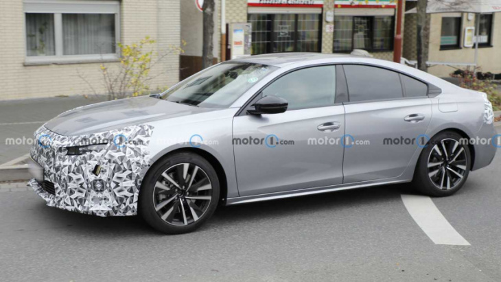 peugeot 508 four-door and wagon refresh spied for first time