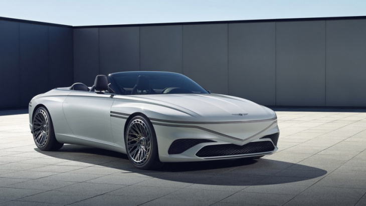 genesis x convertible concept car drops its top in la