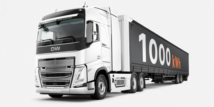 designwerk long haul e-truck sports 1000 kwh batteries