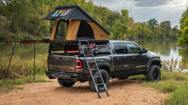 hennessey mammoth 1000 trx overland edition debuts with rooftop tent