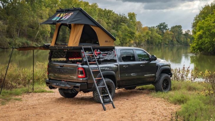 quick camping trip? you can now have your 1,012bhp hennessey mammoth with a tent on top