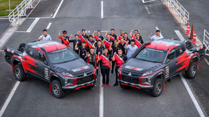 team mitsubishi ralliart returns to competition at asia cross country rally 2022