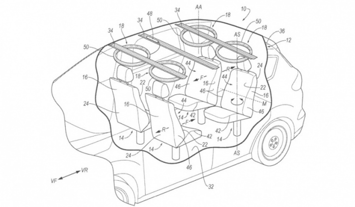 ford patents roof-mounted airbags