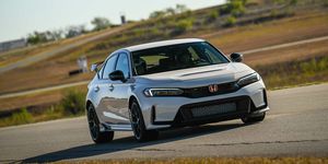 slipping and sliding in the 2023 honda civic type r around a wet sonoma raceway