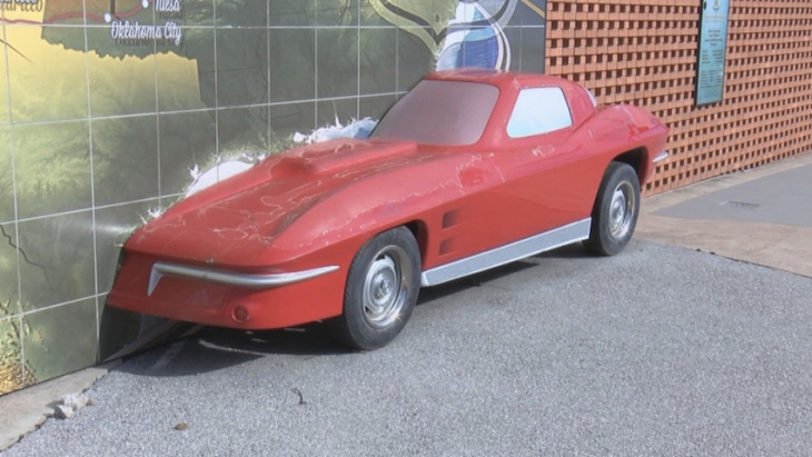 famous half corvette on route 66 is getting a much deserved restoration