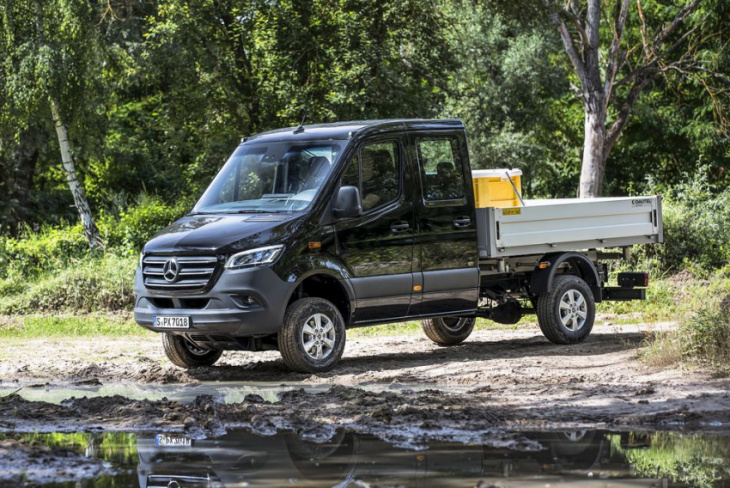 2023 mercedes-benz sprinter van goes four-cylinder and all-wheel drive