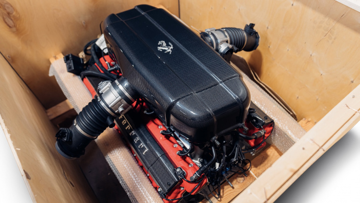 this new, unused ferrari enzo v12 ‘crate engine’ is up for sale. so, where would you put it?