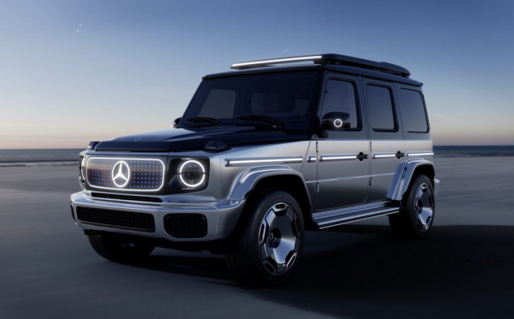 2024 mercedes eqg can rotate on the spot like a tank, but it’s not the first ev with the idea