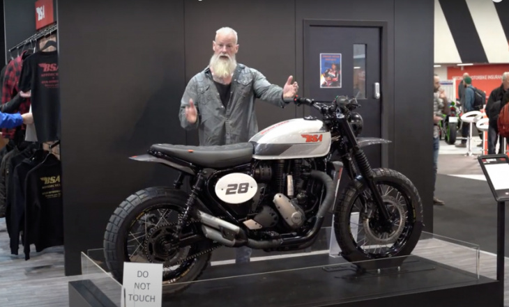 bsa scrambler revealed at britain’s motorcycle live