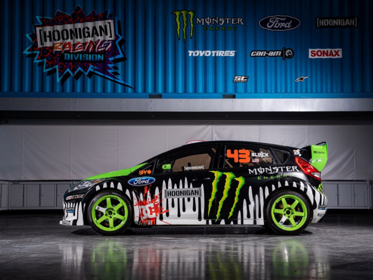 ken block's ford fiesta is selling at rm sotheby's miami auction
