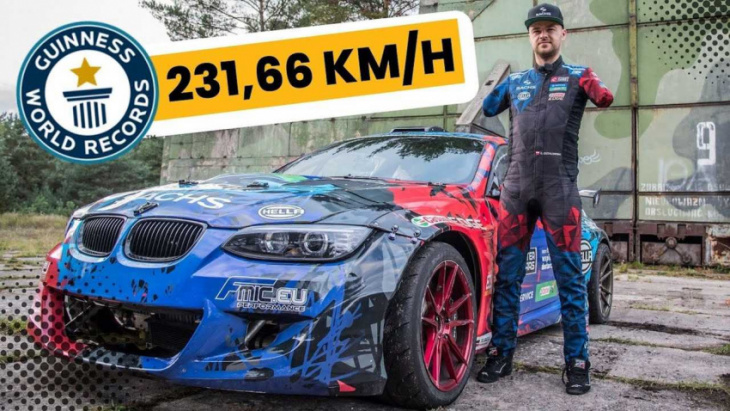 man with no arms drifts bmw at 144 mph, sets guinness world record
