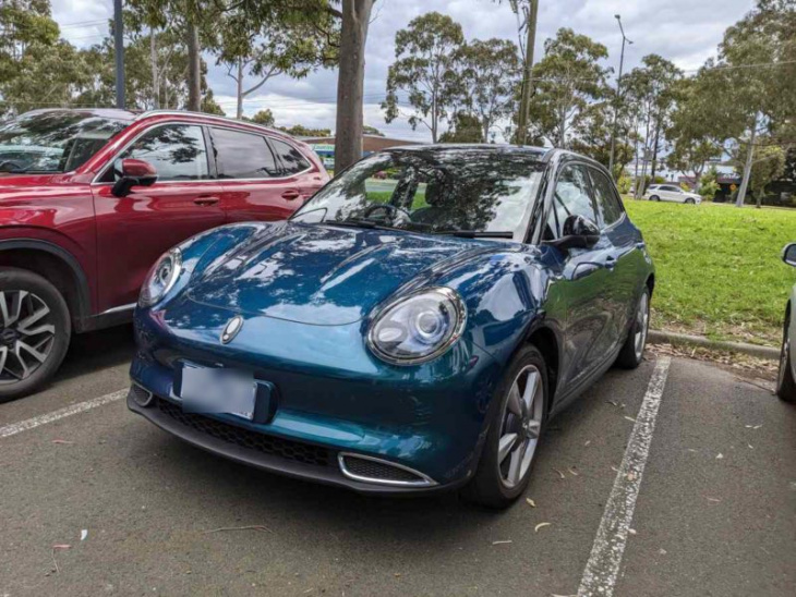 second ora funky cat electric hatchback spotted in australia