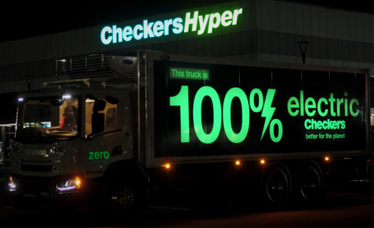 shoprite employs heavy-duty electric truck that glows in the dark
