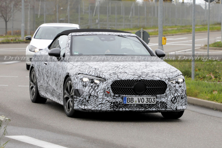 mercedes' c- and e-class cabrio replacement spied in europe