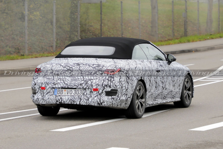 mercedes' c- and e-class cabrio replacement spied in europe