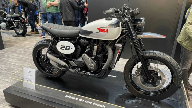 bsa scrambler concept debuted at 2022 motorcycle live show