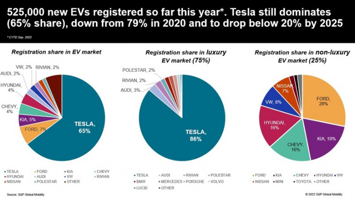 tesla’s u.s. market share is being challenged by more affordable options