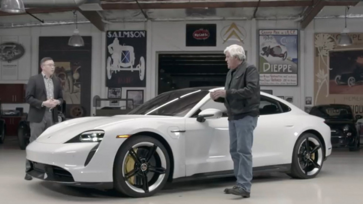 jay leno hit a cop car with his tesla