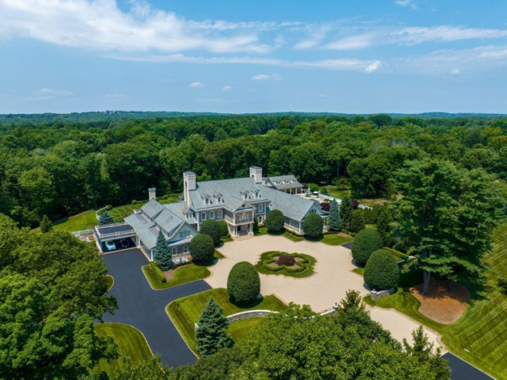 see the $33.8 million greenwich mansion with parking for 36 cars