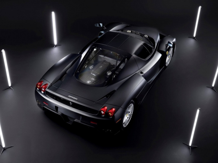 the only matte black ferrari enzo is being sold by rm/sotheby’s