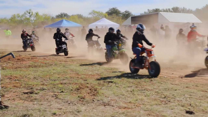 this minibike enduro race is completely out of its mind in the best way