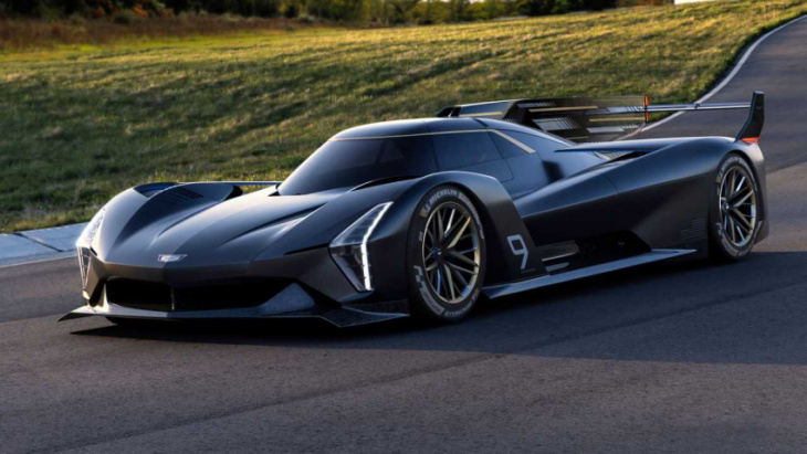 cadillac v-lmdh race car teased making great sounds on the track